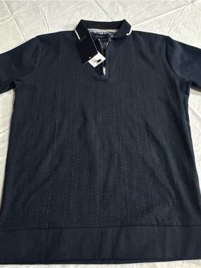 Men's Navy Quarter-Zip Knit Shirt